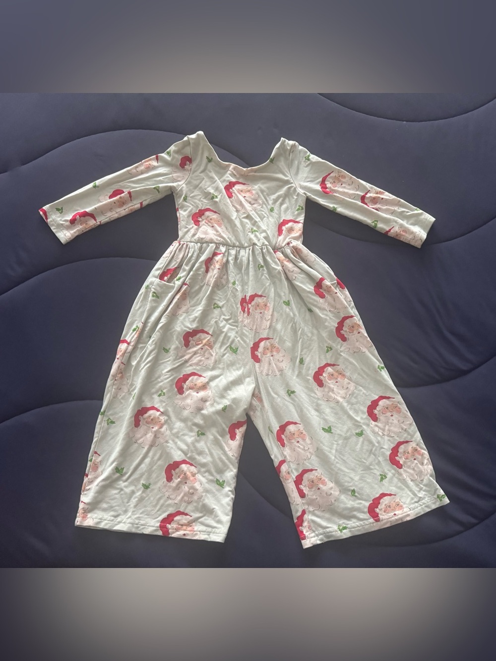 SweetHoney Santa Leggy Romper - size 2T